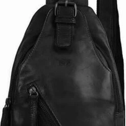 Kopen 💯 Bear Design Daley Leren Crossbodytas / Slingbag - Zwart 🔔