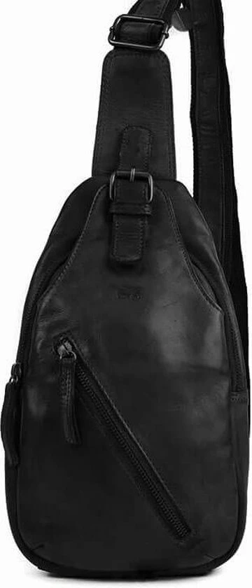 Kopen π― Bear Design Daley Leren Crossbodytas / Slingbag - Zwart π