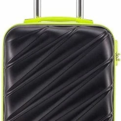 Flash-uitverkoop 🎁 Decent Lumi Fix 👜 Handbagage Koffer - 55 Cm - Black/Lemon ⭐