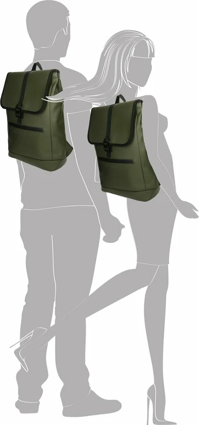 Korting π Enrico Benetti Bridgetown 46192 Laptoprugzak Met 15" Laptopvak - Olijf Groen π - Afbeelding 6