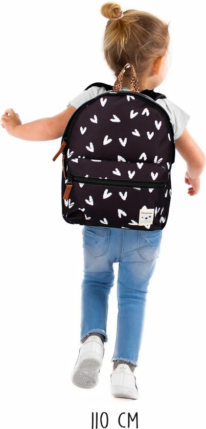Beste Verkoop π₯° Kidzroom Lucky Me - Rugzak - 2 T/m 6 Jaar - Zwart - Hartjes π - Afbeelding 4