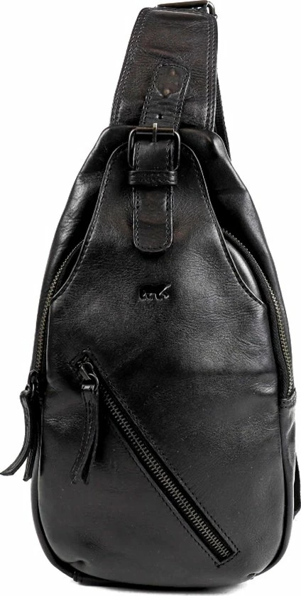 Kopen π― Bear Design Daley Leren Crossbodytas / Slingbag - Zwart π - Afbeelding 5