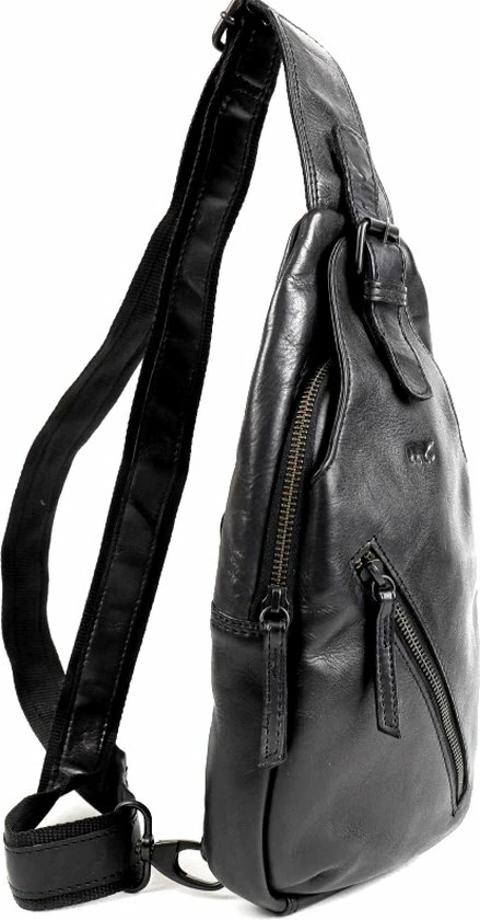 Kopen π― Bear Design Daley Leren Crossbodytas / Slingbag - Zwart π - Afbeelding 9