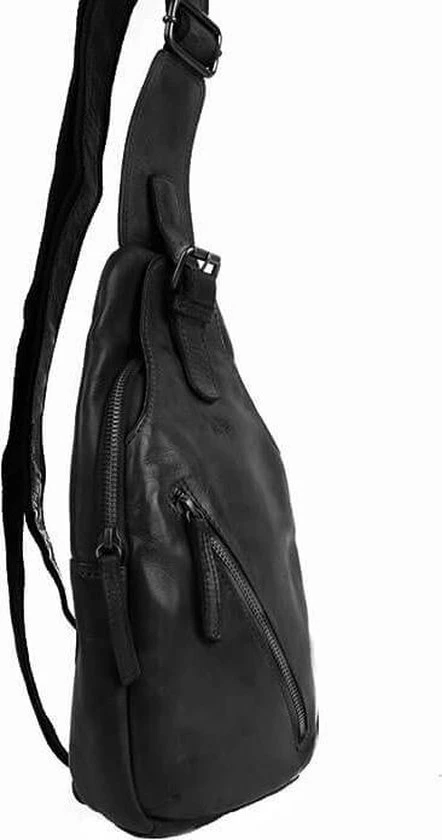 Kopen π― Bear Design Daley Leren Crossbodytas / Slingbag - Zwart π - Afbeelding 2