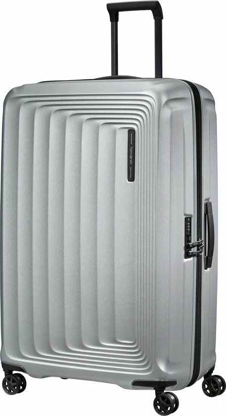 Korting π Samsonite Reiskoffer - Nuon Spinner 81/30 Exp (Groot) Matt Silver π§¨