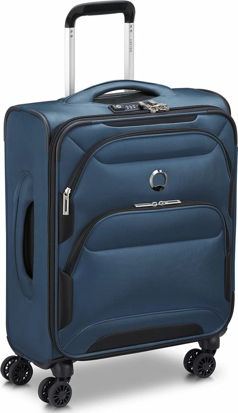 Beste Pirce π₯° Delsey π Handbagage Zachte Koffer / Trolley / Reiskoffer - Sky Max 2.0 - 55 Cm - Blauw π― - Afbeelding 3