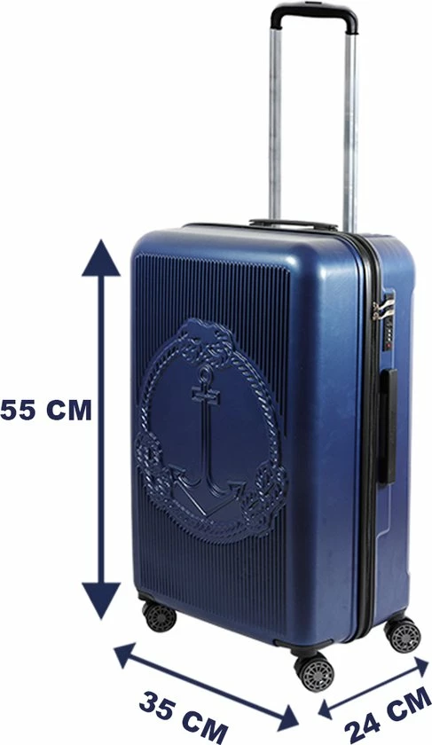 Coupon π― BiggDesign π Handbagage Koffer 22"- Reiskoffer Met Wielen - π Handbagage Trolley -Harde Reiskoffer- Trolley Met Gevoerde Binnekant- Marineblauw π― - Afbeelding 10