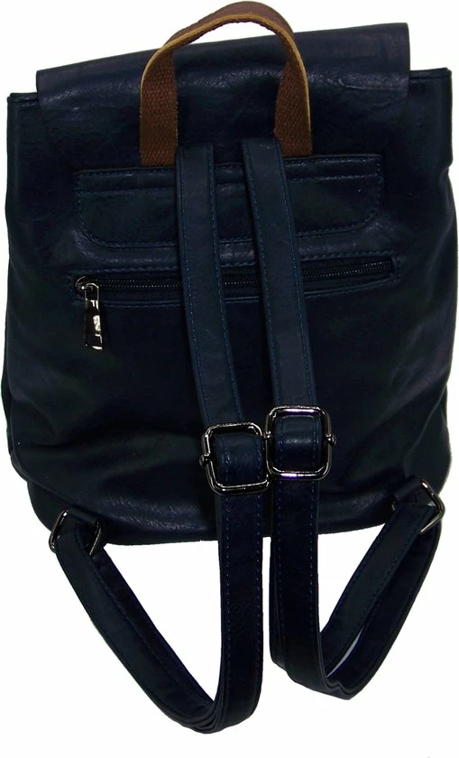 Beste deal π Flores Lederwaren Soepele Donkerblauw Leren Rugzak π - Afbeelding 2