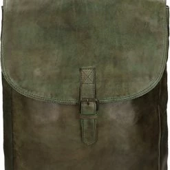 Beste Pirce 😍 Bear Design Rox Leren Laptop Rugzak - Groen 🎉