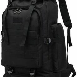 Goedkoopste 😀 Supremium 80L Grote Militaire Tactische Rugzak | Waterdichte Rugzak Van Oxford-stof | Outdoor Reizen | Kamperen | Wandelen | Bergbeklimmen | Trekkingtas | Zwart 😀