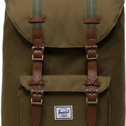 Groothandel 🔔 Herschel Little America Mid-Volume Military Olive / Rrugzak Met 17L Opbergvolume - 13" Fleece-gevoerd Laptopvak - Magnetische Sluiting / Met Levenslange Fabrieksgarantie / Limited Lifetime Warranty / Groen ⭐
