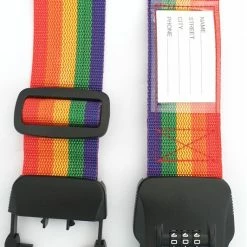 Hete verkoop 🔥 SUNMOOL Kofferriem Met TSA Cijfer Slot - Bagage Riem - Luggage Strap - 200 Cm - Regenboog & Zwart - 4 Stuks 🥰 -Gabbag-winkel 532x840 3