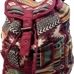 Coupon 💯 AW India Jacquard Teal Mini Rugzak Uit India – Bruin - 8 Liter – 27 X 10 X 28 Cm ✨