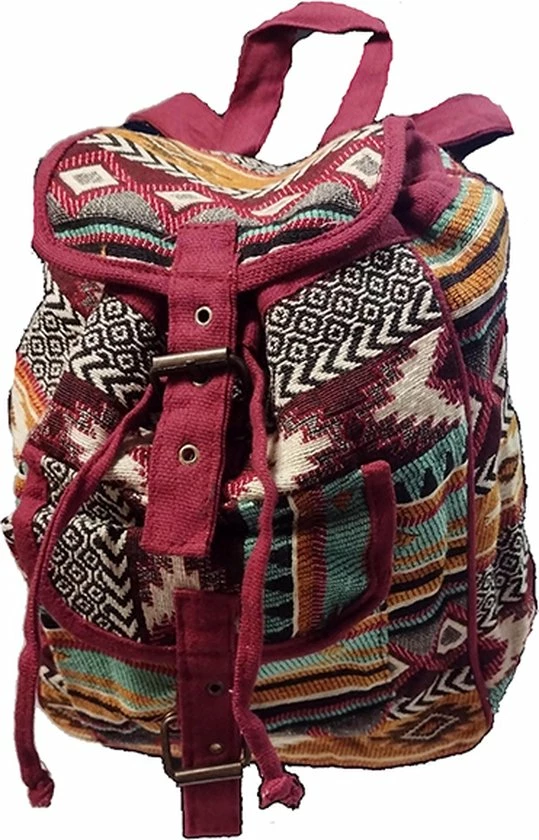 Coupon π― AW India Jacquard Teal Mini Rugzak Uit India – Bruin - 8 Liter – 27 X 10 X 28 Cm β¨