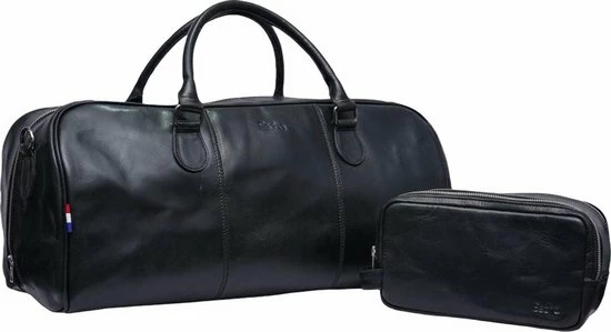 Flash-uitverkoop π SEDNA Leren Reistas Cambridge + Toilettas/TIJDELIJKE AANBIEDING π