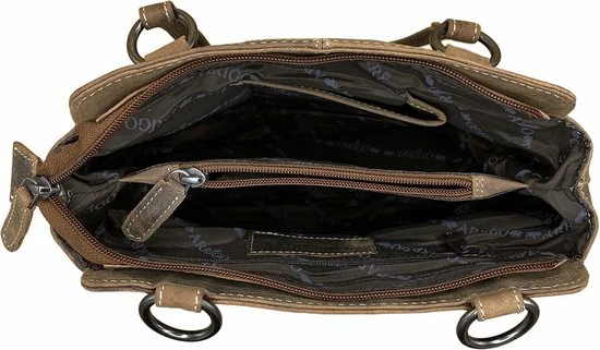 Uitgang π― Arrigo Anti-diefstal Rugtas - Rugzak Dames - Schoudertas Leer - π Backpack - Echt Buffelleer - Cognac π - Afbeelding 5