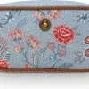 Flash-uitverkoop 👏 Pip Studio Kleine Toilettas Flower Festival - Lichtblauw - Imitatieleer ⭐