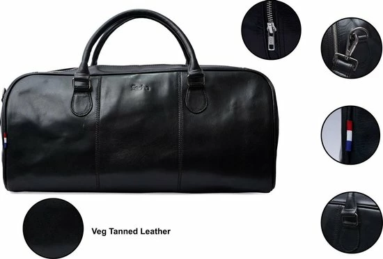 Flash-uitverkoop π SEDNA Leren Reistas Cambridge + Toilettas/TIJDELIJKE AANBIEDING π - Afbeelding 5