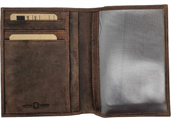 Aanbiedingen π Safekeepers Paspoorthouder - Paspoort Cover- Paspoort Etui- Leer - Hunter Bruin β - Afbeelding 8