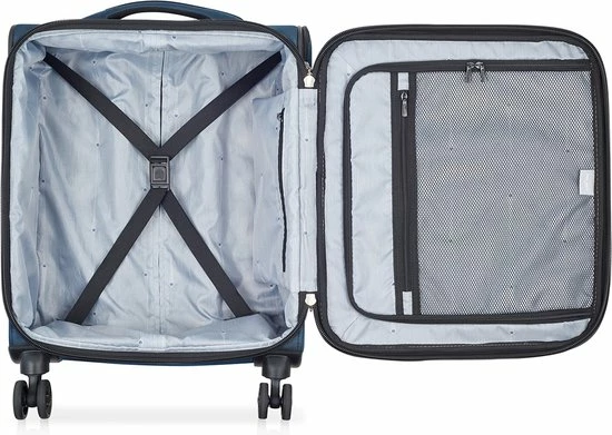 Beste Pirce π₯° Delsey π Handbagage Zachte Koffer / Trolley / Reiskoffer - Sky Max 2.0 - 55 Cm - Blauw π― - Afbeelding 4