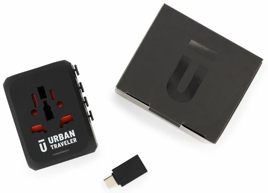 Beste deal β€οΈ Universele Wereldstekker - Reisstekker - URBAN TRAVELER - Inclusief Gratis USB Adapter - 170+ Landen - 4x USB - Zwart π 3 Beste deal β€οΈ Universele Wereldstekker - Reisstekker - URBAN TRAVELER - Inclusief Gratis USB Adapter - 170+ Landen - 4x USB - Zwart π - Afbeelding 3