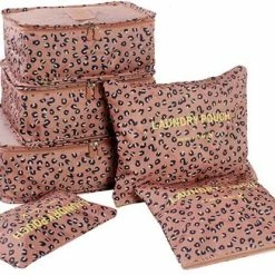 Beste Verkoop π Beyond Peak Packing Cubes Set 6 Stuks - Koffer Organizer - Travel Bag - Kleding Organizer Set - π Backpack Kubussen - Opbergzakken - π Backpack Cubes - Reizen - Roze Print π―