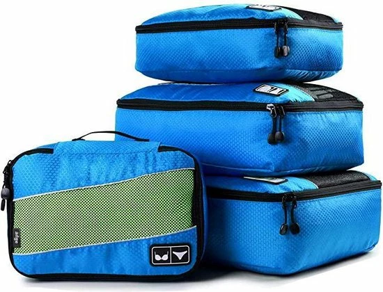 Aanbiedingen π Packing Cubes Set (3x) - Koffer Organiser Voor π Backpack & Koffer - Travel - Blauw - Adge π―