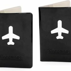 Goedkoop ❤️ Merkloos 2x Stuks Paspoort Houders Zwart 13 Cm - Reis Documentenhouders Paspoorthoezen 😉