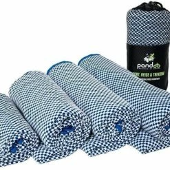 Nieuw 🤩 Pandoo Sneldrogende Handdoek - Bevat Bamboevezels - Blauw - 130 Cm X 80 Cm 🎉