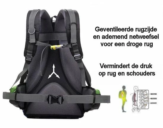 Nieuw π Merkloos π Backpack - Outdoor Local Lion - Rugzak - 40 Liter - Zwart βοΈ - Afbeelding 10