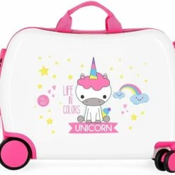 Goedkoop 😀 Movem Eenhoorn Meisje Rol Zit Kinderkoffer ABS 🔥