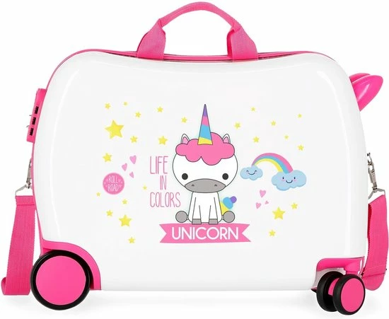 Goedkoop π Movem Eenhoorn Meisje Rol Zit Kinderkoffer ABS π₯