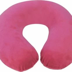 Hete verkoop โ Solid Homecare Nekkussen Soft Velour Memory Foam Roze ๐