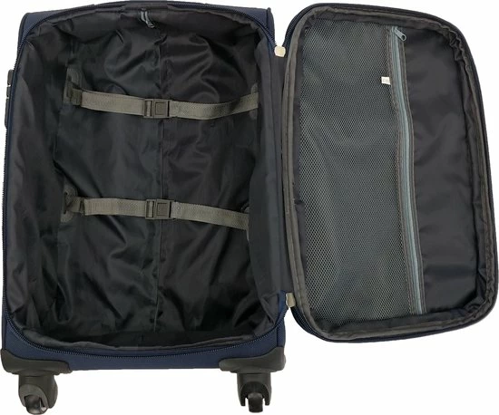 Nieuw β€οΈ SB Travelbags Bagage Stoffen Koffer 65cm 4 Wielen Trolley - Bruin π€© - Afbeelding 5