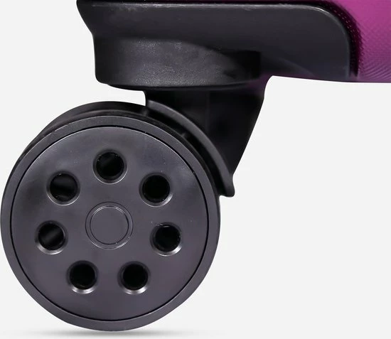 Beste Verkoop β ©TROLLEYZ - Ibiza No.3 - Kofferset 2 Delig - 55cm+78cm Met TSA Slot - Dubbele Wielen - 360° Spinners - 100% ABS - Reiskoffers In Dazzling Purple β€οΈ - Afbeelding 6