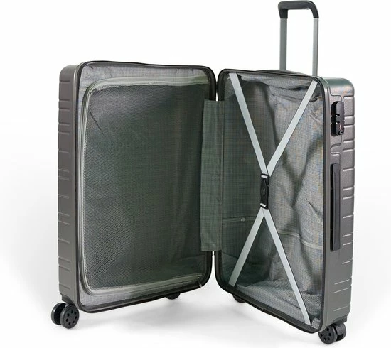 Nieuw π ©TROLLEYZ - Amsterdam No.9 - Reiskoffer 69cm Met TSA Slot - Dubbele Wielen - 360° Spinners - 100% ABS - Reiskoffer In Cloudy Grey π 4 Nieuw π ©TROLLEYZ - Amsterdam No.9 - Reiskoffer 69cm Met TSA Slot - Dubbele Wielen - 360° Spinners - 100% ABS - Reiskoffer In Cloudy Grey π - Afbeelding 4