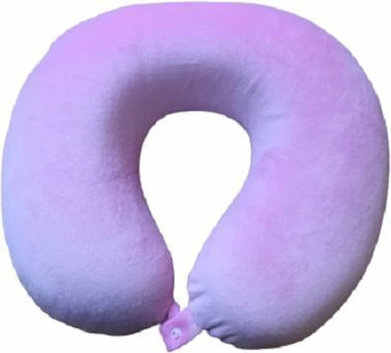 Hete verkoop β Solid Homecare Nekkussen Soft Velour Memory Foam Roze π - Afbeelding 2