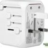 Beste Verkoop ✨ BasiqNeeds Universele Wereldstekker Met USB C - Reisstekker Met 3 USB Poorten Voor 150+ Landen - Wit 😍