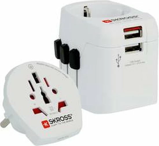Aanbiedingen 𧨠Skross - Reisstekker/Wereldstekker Pro Light Met 2 USB-poorten - Zwitserse Kwaliteit - Input Voltage 100V - 250V π - Afbeelding 25