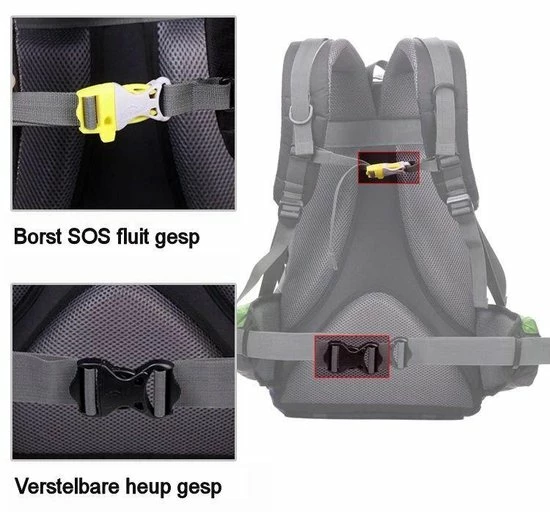 Nieuw π Merkloos π Backpack - Outdoor Local Lion - Rugzak - 40 Liter - Zwart βοΈ - Afbeelding 5