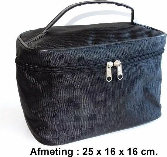 Beste Verkoop π Rojafit Soft Beautycase - Black Square - Afmeting 25 X 16 X 16 Cm. β¨
