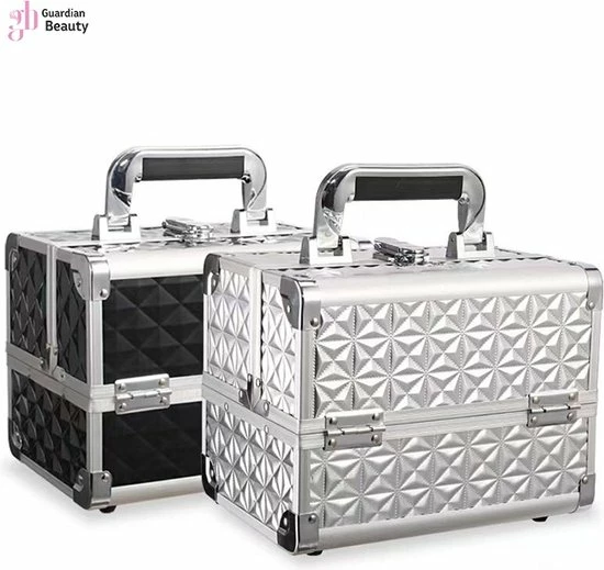 Goedkoop π Beautycase Met Spiegel Guardian Beauty - Afsluitbaar - Zilver π