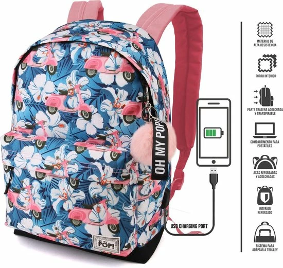 Gloednieuw π Rugzak Laptop - Oh My Pop - Pink Scooter - Multi Colour - Hoogte 44cm π― 3 Gloednieuw π Rugzak Laptop - Oh My Pop - Pink Scooter - Multi Colour - Hoogte 44cm π― - Afbeelding 3