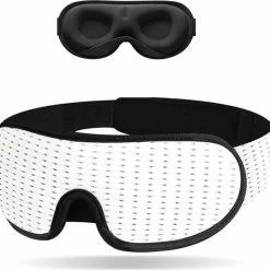 Uitgang ✔️ Merkloos Traagschuim Slaapmasker Vrouwen - Kinderen- Mannen - 100% Verduisterend Wit 👍