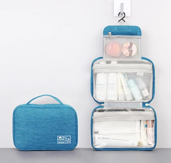 Beste deal π₯° Hikr Toilettas Met Haak - 300D Twill Polyester - Heren & Dames - Outdoor - Lichtgewicht & Spatwaterdichte Toilettas - Jongens & Meisjes Toilettas - Kamperen - Toilettas Voor Op Reis π