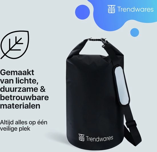 Uitgang π Trendwares - Drybag – Strandtas - Waterdichte Tas – Droogtas – Rugtas - Survival Outdoor Tas – 20 Liter - Zwart π 3 Uitgang π Trendwares - Drybag – Strandtas - Waterdichte Tas – Droogtas – Rugtas - Survival Outdoor Tas – 20 Liter - Zwart π - Afbeelding 3