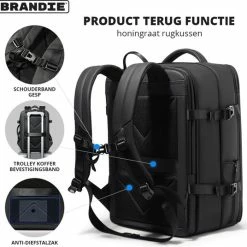 Beste Verkoop 👏 Brandie® - Rugzak - Laptop Rugzak Tot 15.6 Inch Voor Unisex - Schooltas - Waterdicht - Capaciteit35L - USB Poort - Schokbestendig - Schoudertas Voor Reizen En Zakelijk Werk - Gewich 1.57kg - Maat 18*45*32cm - Zwart ✔️ 17 Beste Verkoop 👏 Brandie® - Rugzak - Laptop Rugzak Tot 15.6 Inch Voor Unisex - Schooltas - Waterdicht - Capaciteit35L - USB Poort - Schokbestendig - Schoudertas Voor Reizen En Zakelijk Werk - Gewich 1.57kg - Maat 18*45*32cm - Zwart ✔️ -Gabbag-winkel 550x536 6