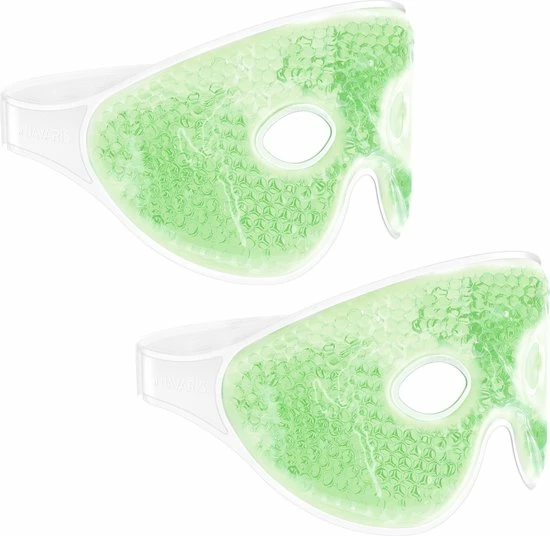 Gloednieuw β Navaris Set Van 2 Oogmaskers - Herbruikbare Gelmaskers Voor Koud Of Warm Gebruik - Verwarmend Of Verkoelend Voor De Ogen - Hot Cold Oogmasker In Groen β¨