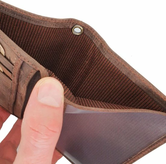 Aanbiedingen π Safekeepers Paspoorthouder - Paspoort Cover- Paspoort Etui- Leer - Hunter Bruin β - Afbeelding 7