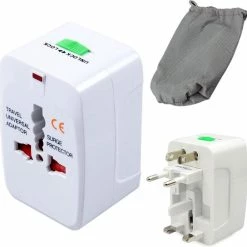Flash-uitverkoop 🥰 VERK GROUP Universele Wereldstekker Adapter - Internationale Reisstekker Voor 150+ Landen - Amerika (USA) - Australië - Azië - Engeland (UK) - Zuid Amerika - Afrika - Reis Adapter - Wereld Stekker - Oplader – Wit ✔️